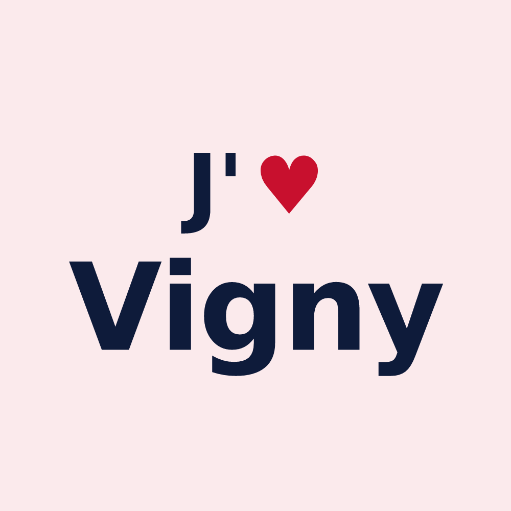 Magnet personnalisé Vigny — design J'aime Vigny