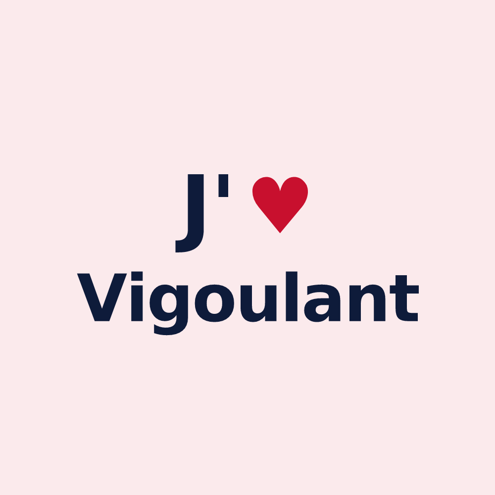 Magnet personnalisé Vigoulant — design J'aime Vigoulant
