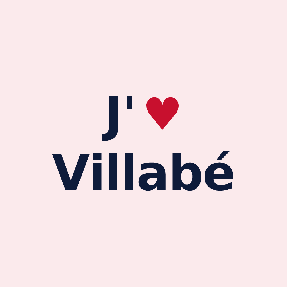 Magnet personnalisé Villabé — design J'aime Villabé