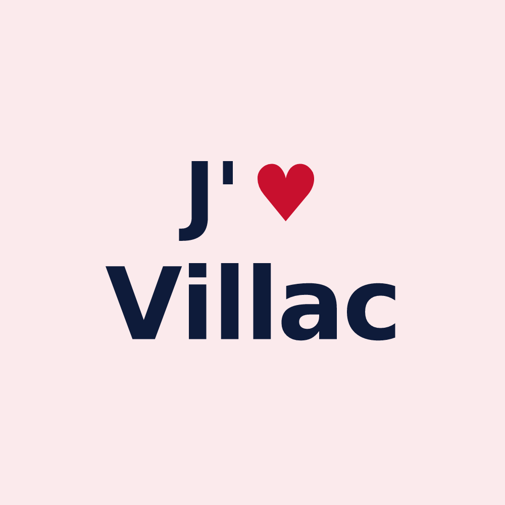 Magnet personnalisé Villac — design J'aime Villac