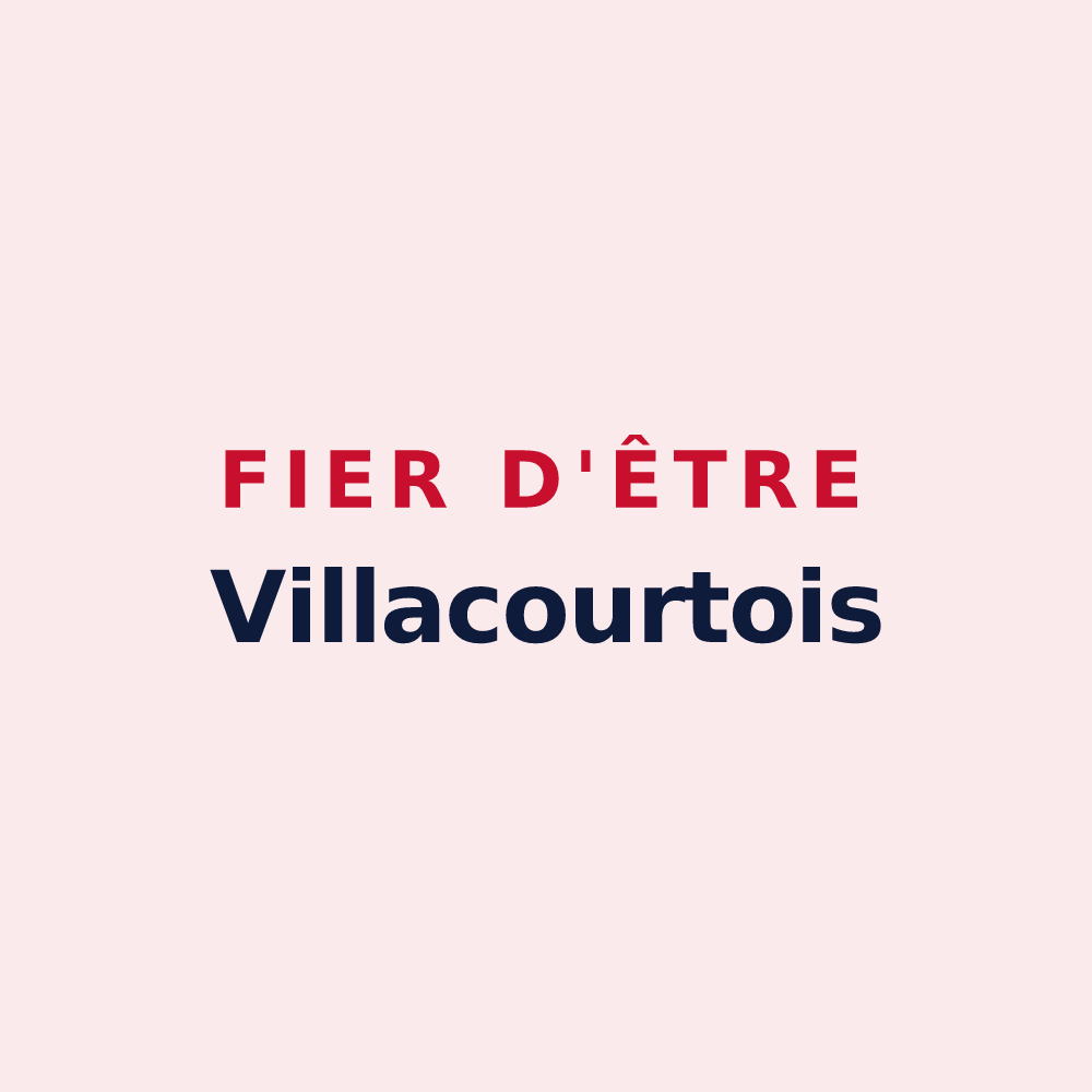 Magnet « Fier d'être Villacourtois » — design pour Villacourt