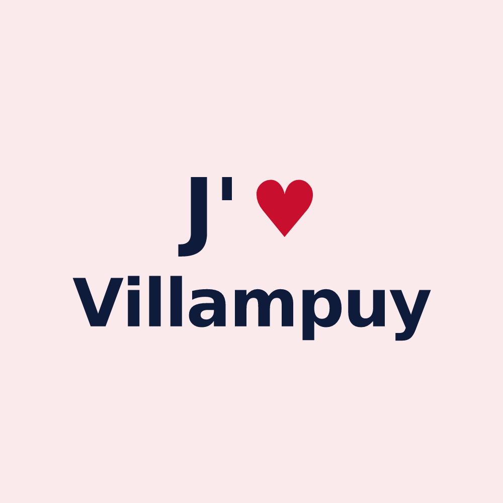 Magnet personnalisé Villampuy — design J'aime Villampuy