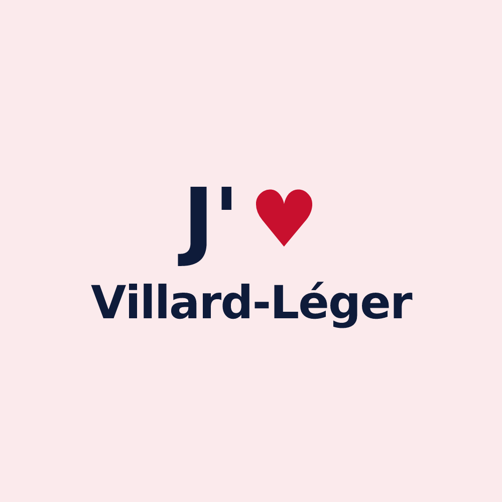 Magnet personnalisé Villard-Léger — design J'aime Villard-Léger