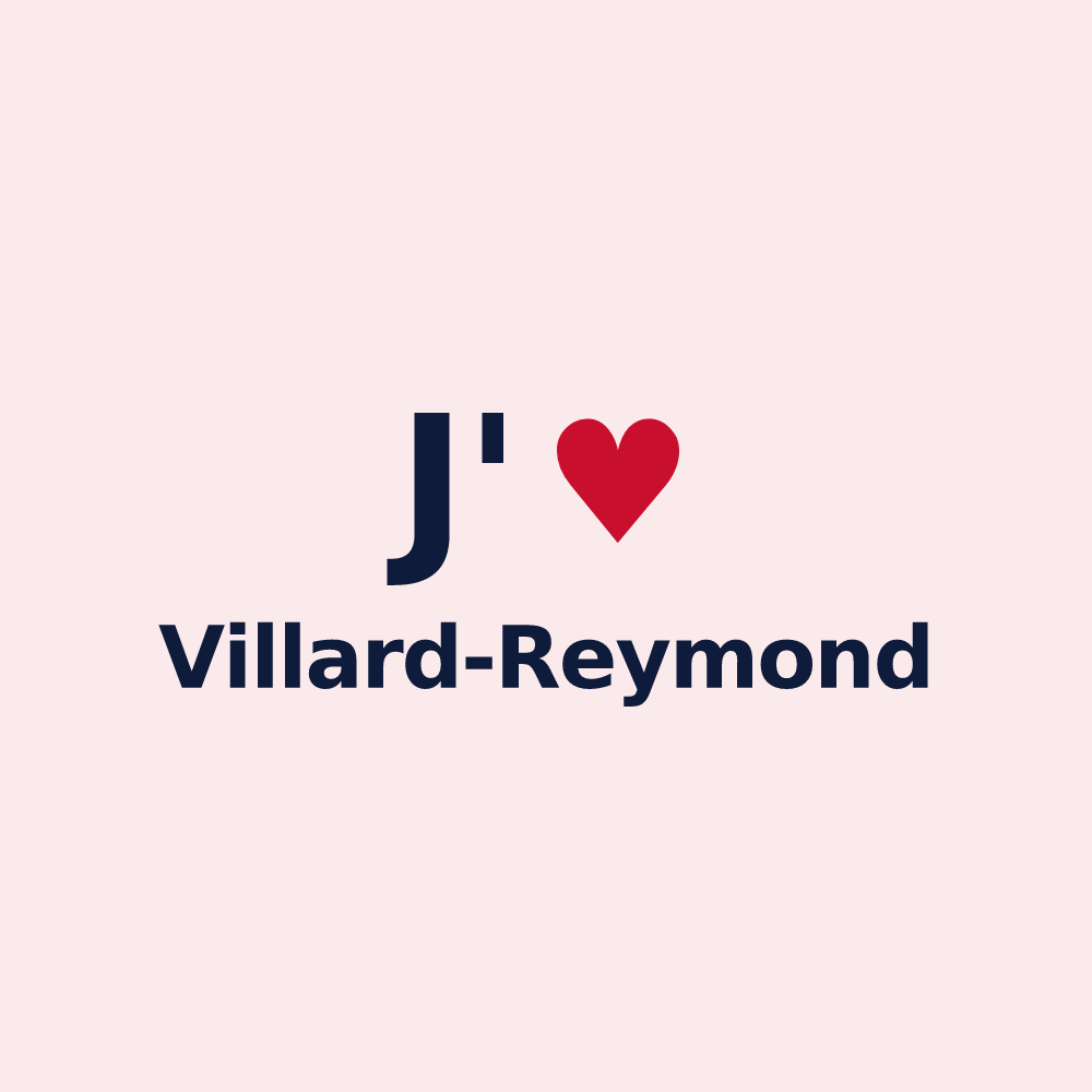 Magnet personnalisé Villard-Reymond — design J'aime Villard-Reymond