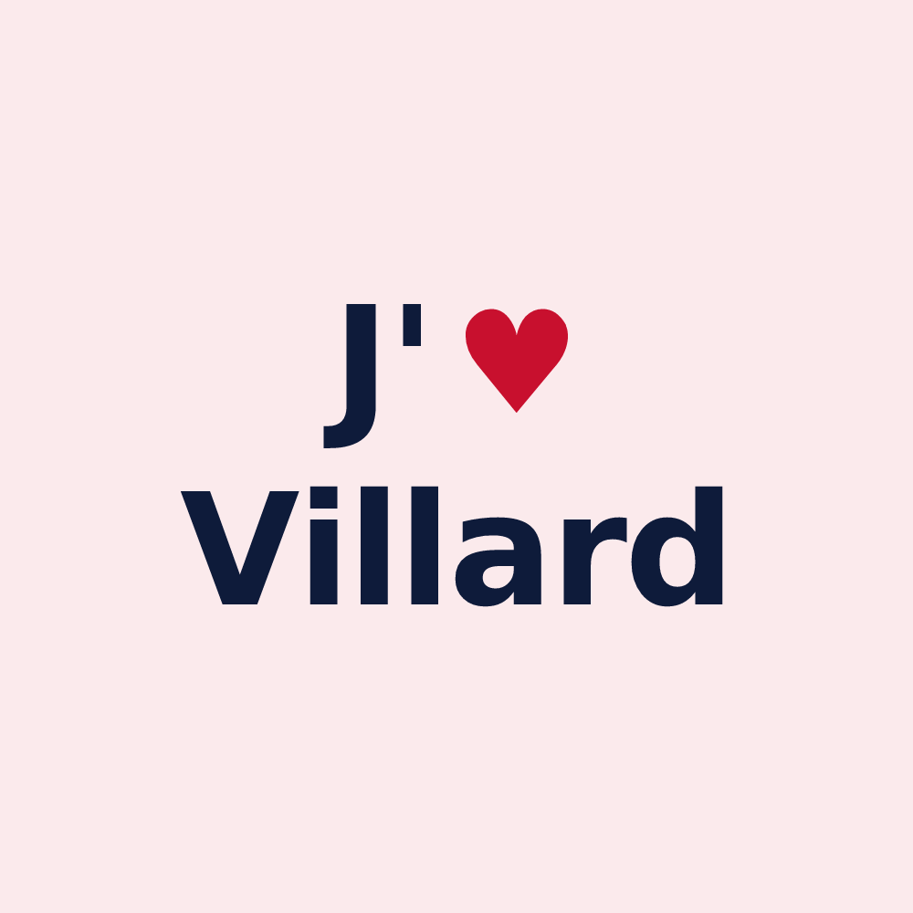 Magnet personnalisé Villard — design J'aime Villard
