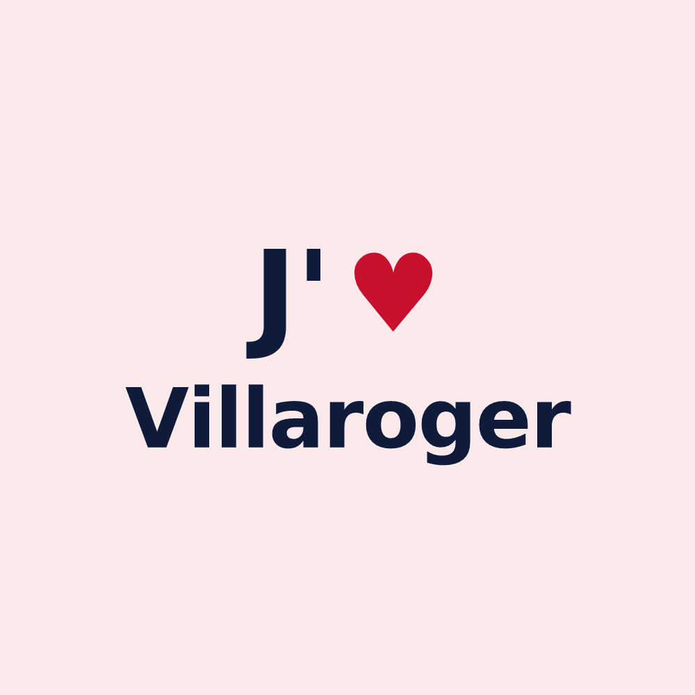 Magnet personnalisé Villaroger — design J'aime Villaroger