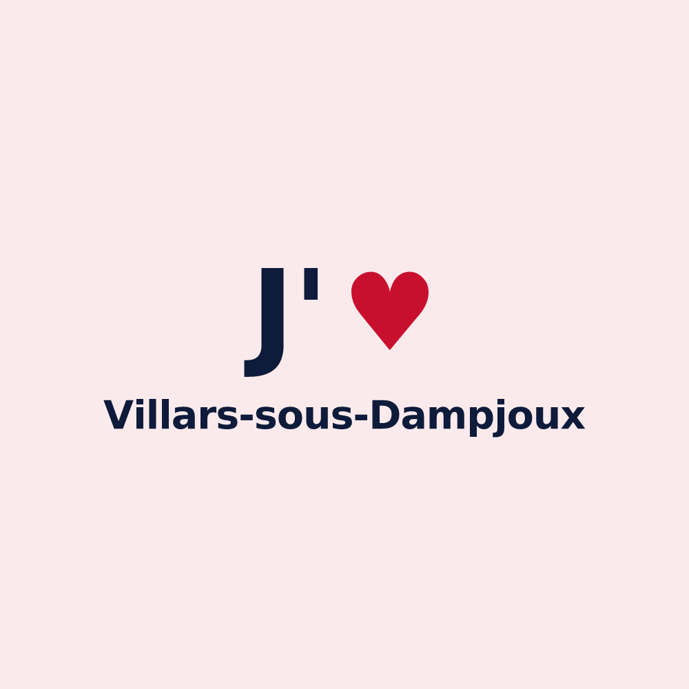 Magnet personnalisé Villars-sous-Dampjoux — design J'aime Villars-sous-Dampjoux