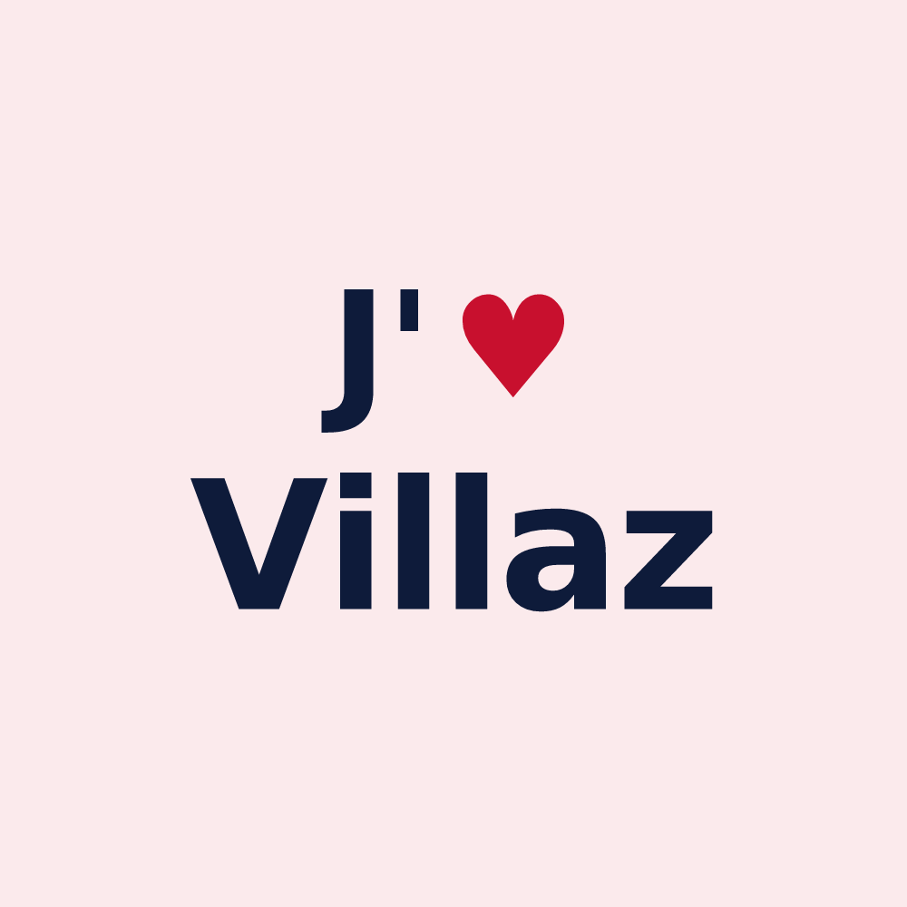 Magnet personnalisé Villaz — design J'aime Villaz