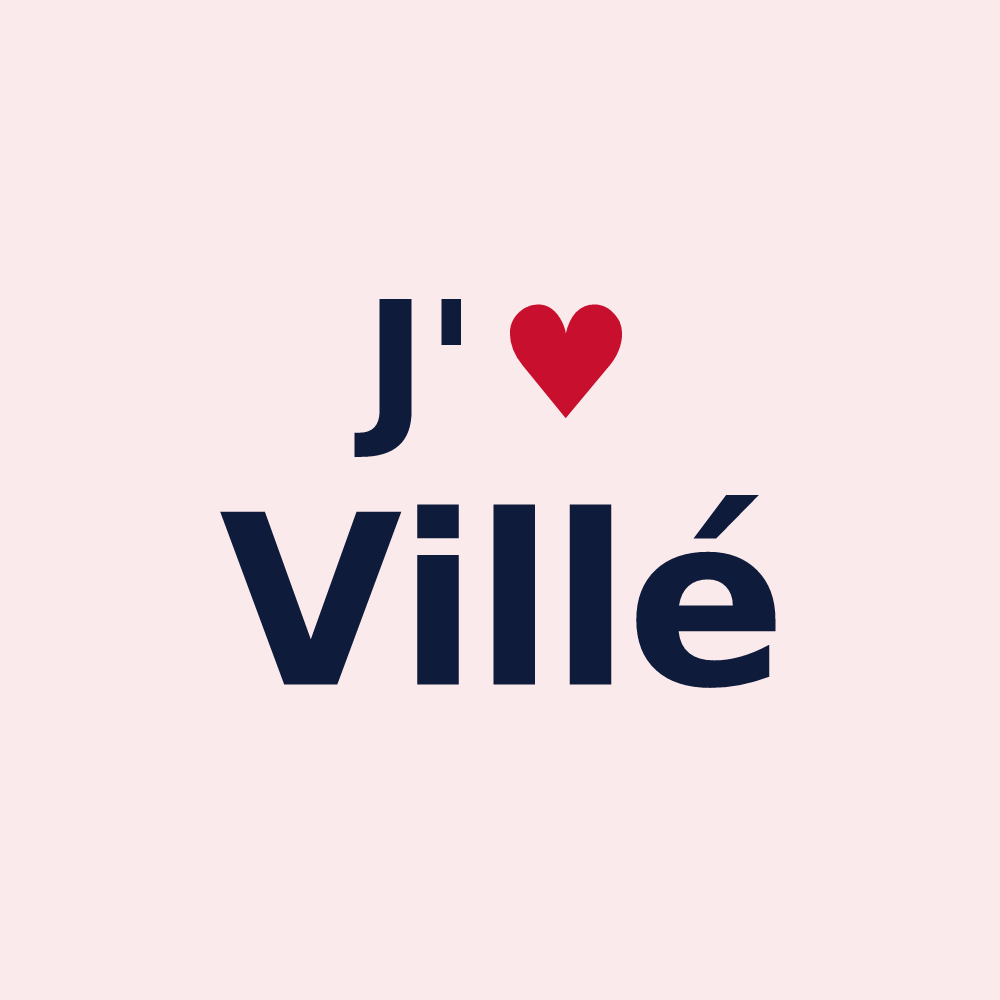 Magnet personnalisé Villé — design J'aime Villé