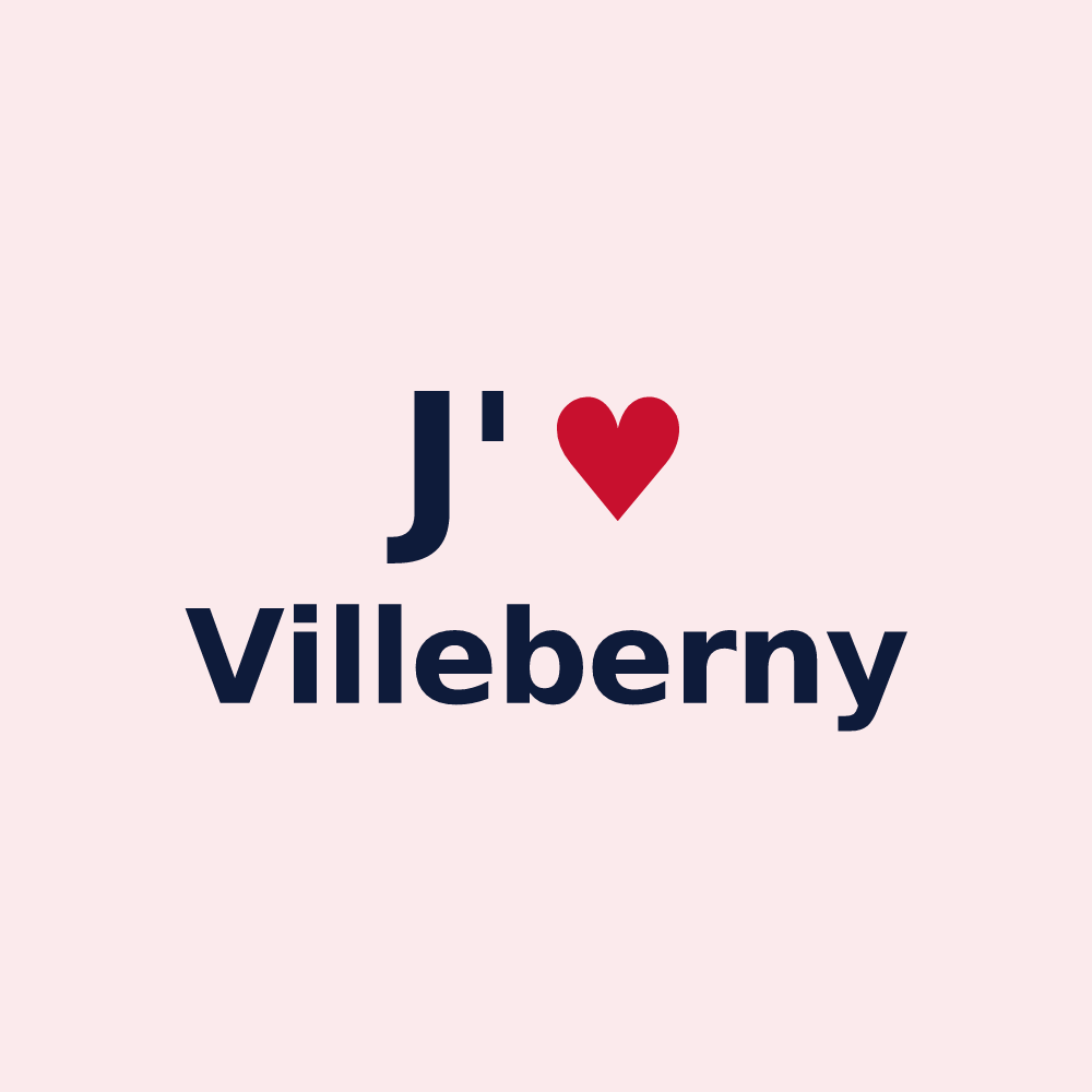Magnet personnalisé Villeberny — design J'aime Villeberny