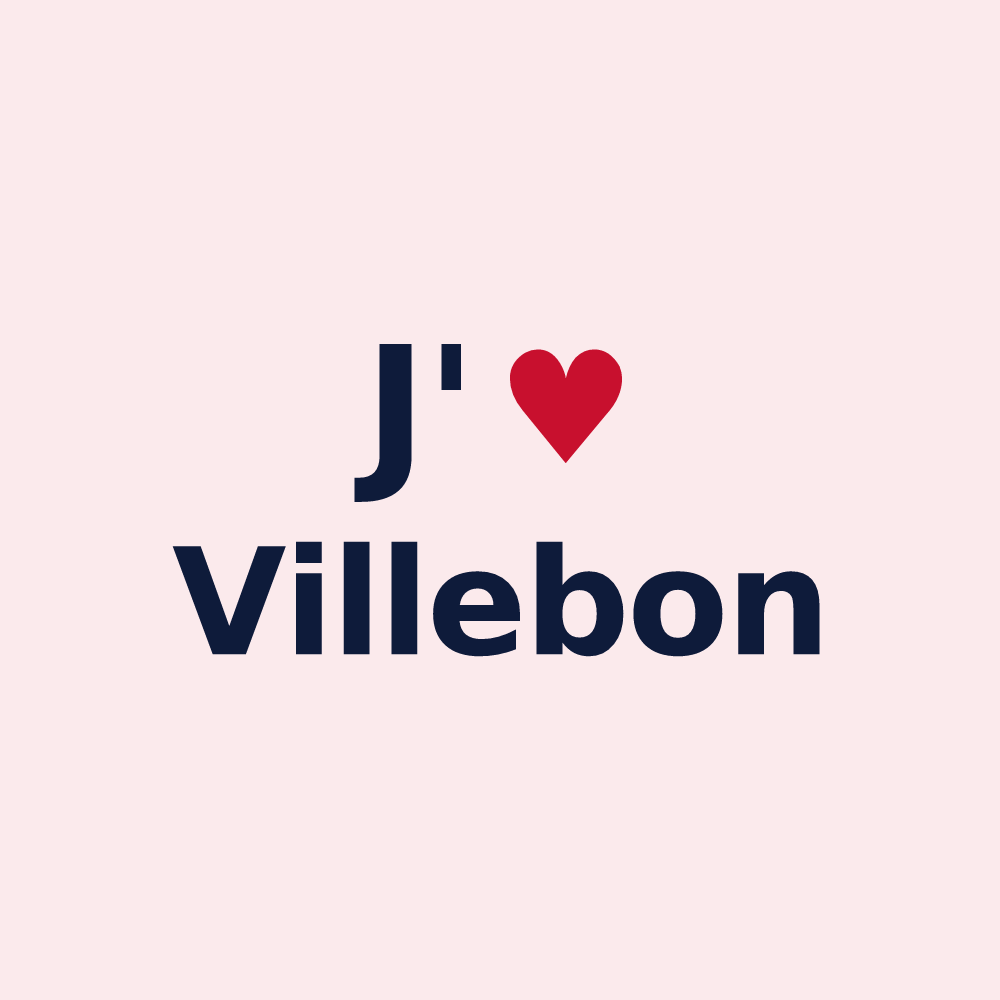 Magnet personnalisé Villebon — design J'aime Villebon