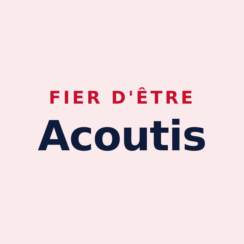 Magnet « Fier d'être Acoutis » — design pour Villechétif