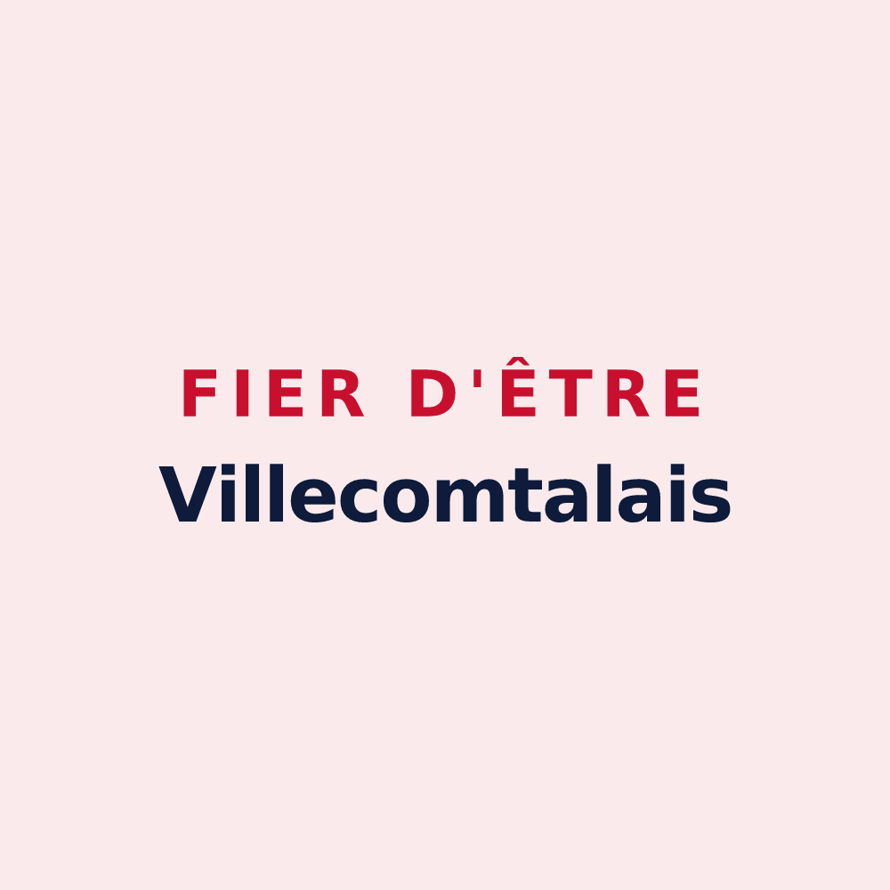 Magnet « Fier d'être Villecomtalais » — design pour Villecomtal