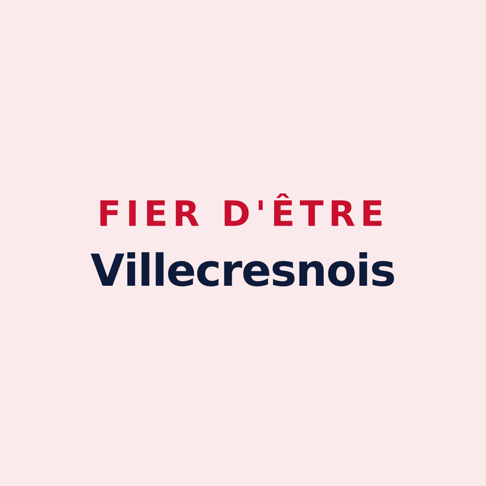 Magnet « Fier d'être Villecresnois » — design pour Villecresnes