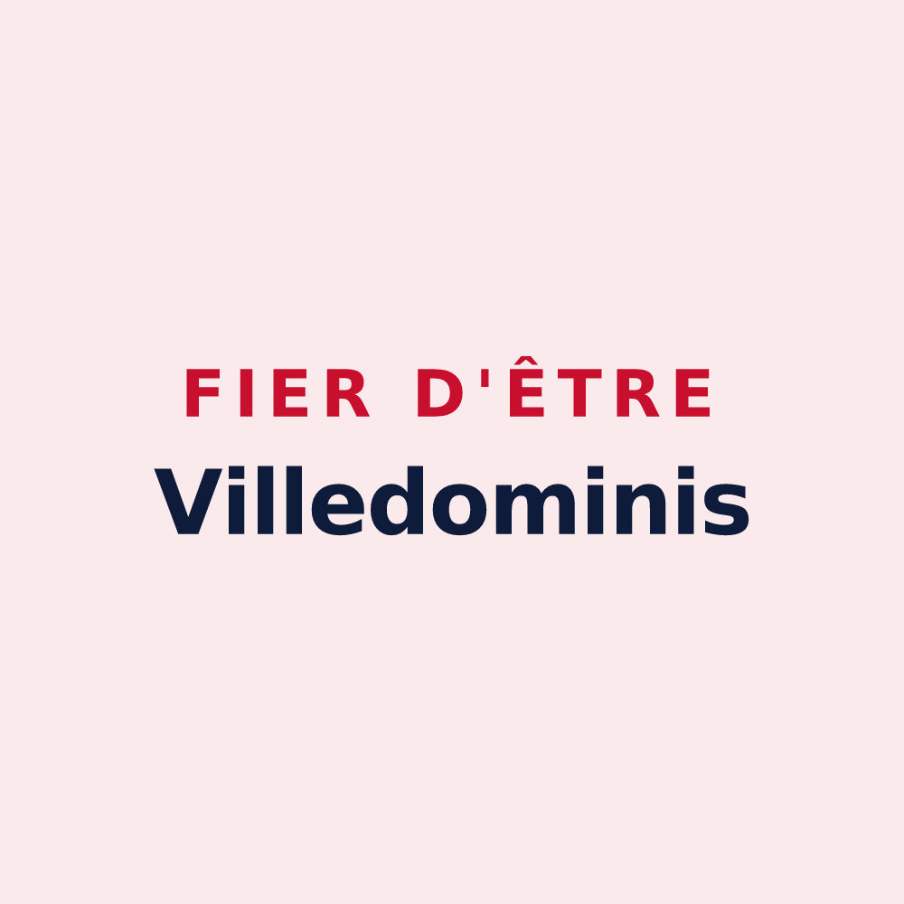 Magnet « Fier d'être Villedominis » — design pour Villedômain