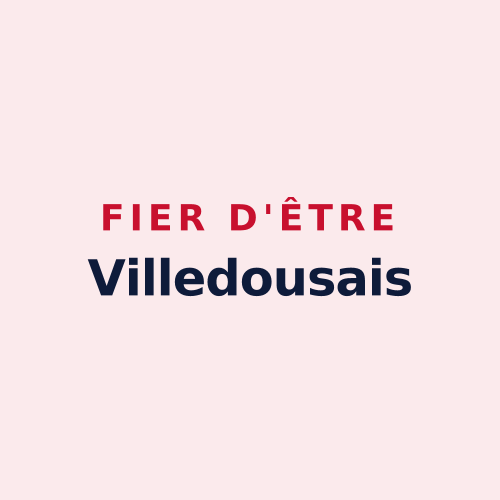 Magnet « Fier d'être Villedousais » — design pour Villedoux