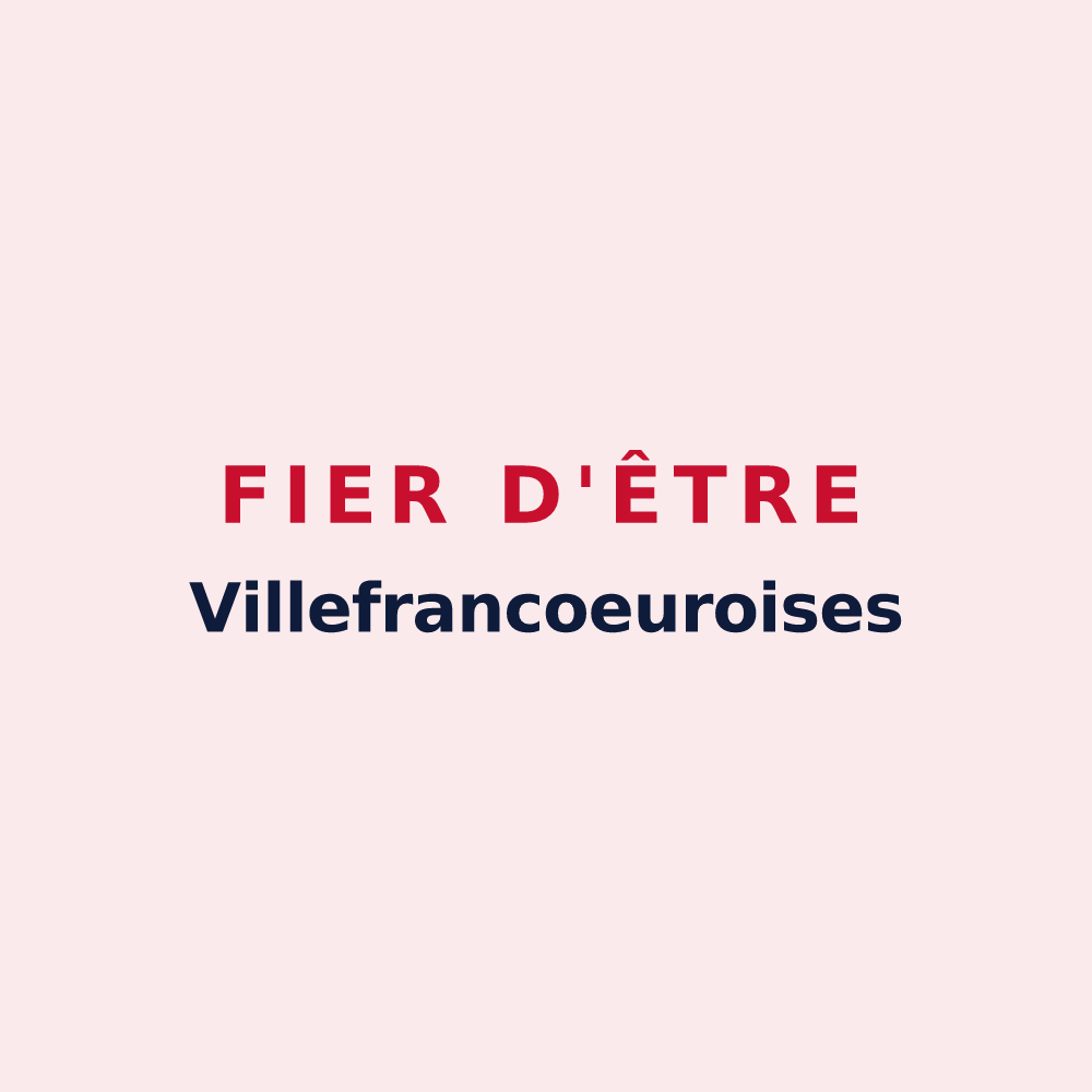 Magnet « Fier d'être Villefrancoeuroises » — design pour Villefrancœur
