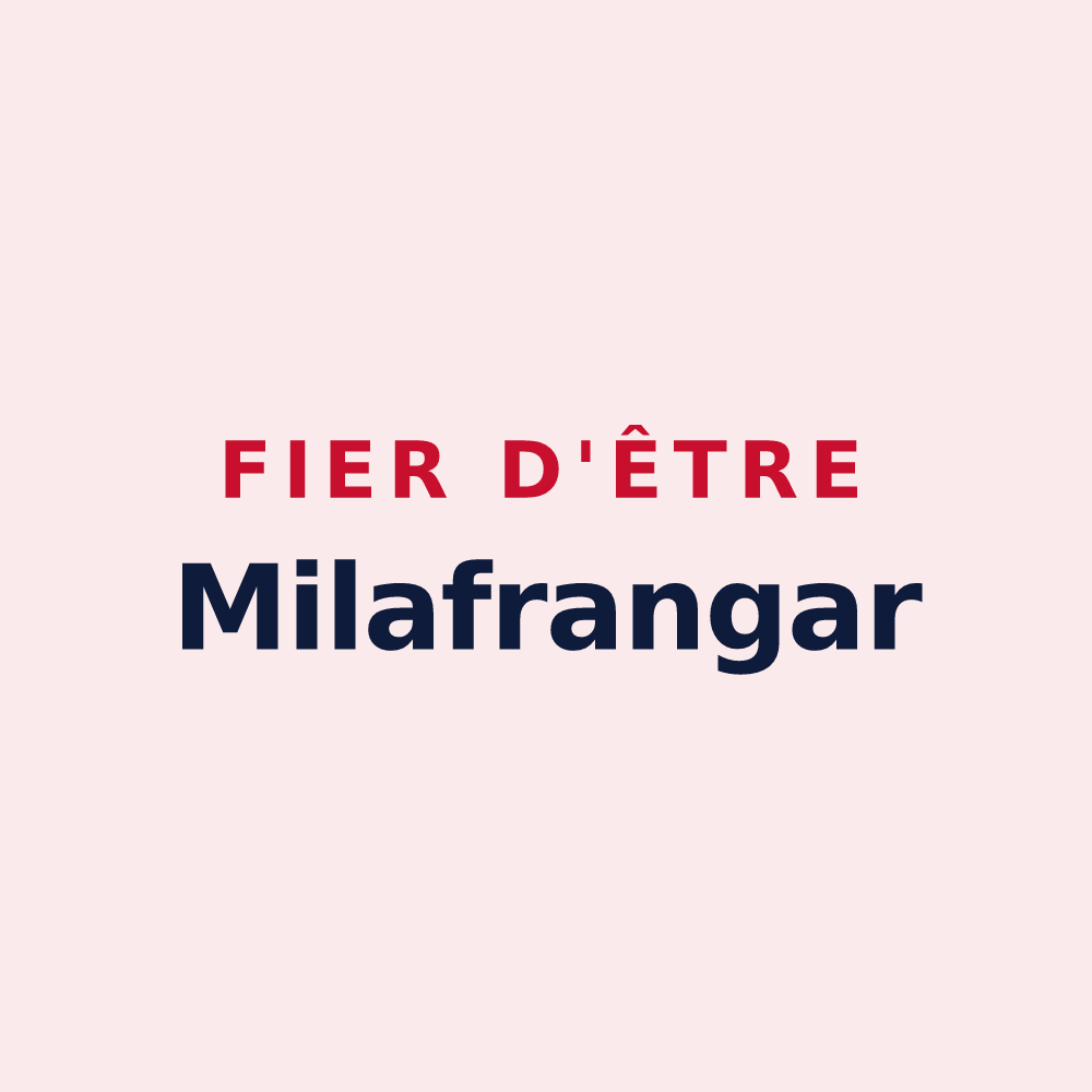 Magnet « Fier d'être Milafrangar » — design pour Villefranque