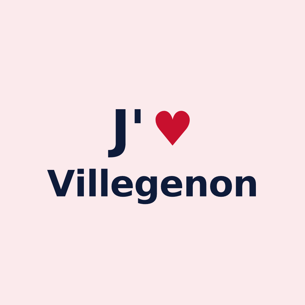 Magnet personnalisé Villegenon — design J'aime Villegenon