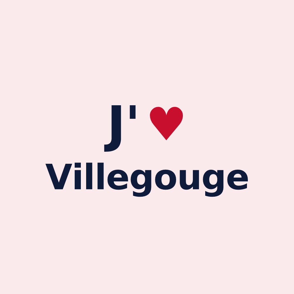 Magnet personnalisé Villegouge — design J'aime Villegouge
