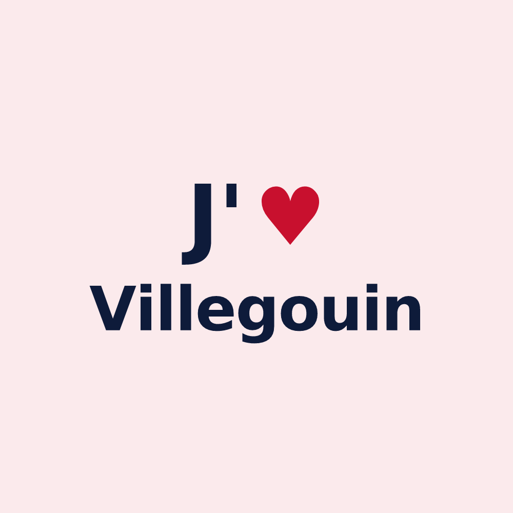 Magnet personnalisé Villegouin — design J'aime Villegouin