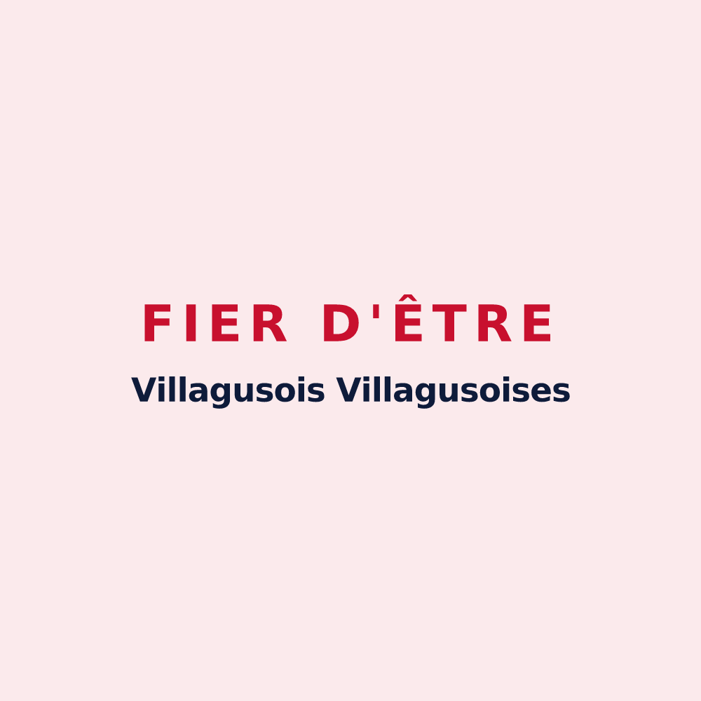 Magnet « Fier d'être Villagusois Villagusoises » — design pour Villegusien-le-Lac