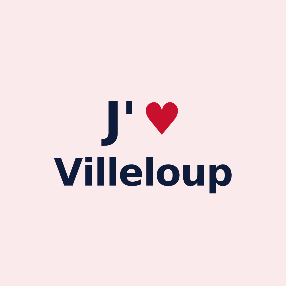 Magnet personnalisé Villeloup — design J'aime Villeloup