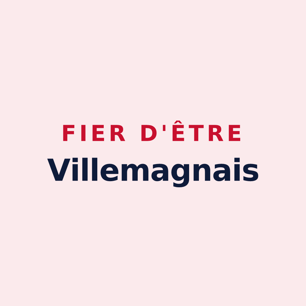 Magnet « Fier d'être Villemagnais » — design pour Villemagne-l'Argentière