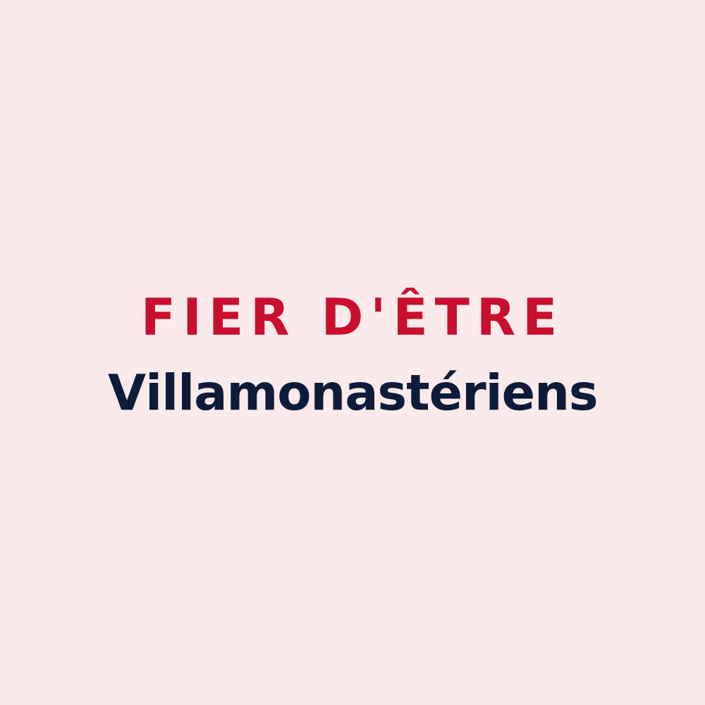 Magnet « Fier d'être Villamonastériens » — design pour Villemoutiers