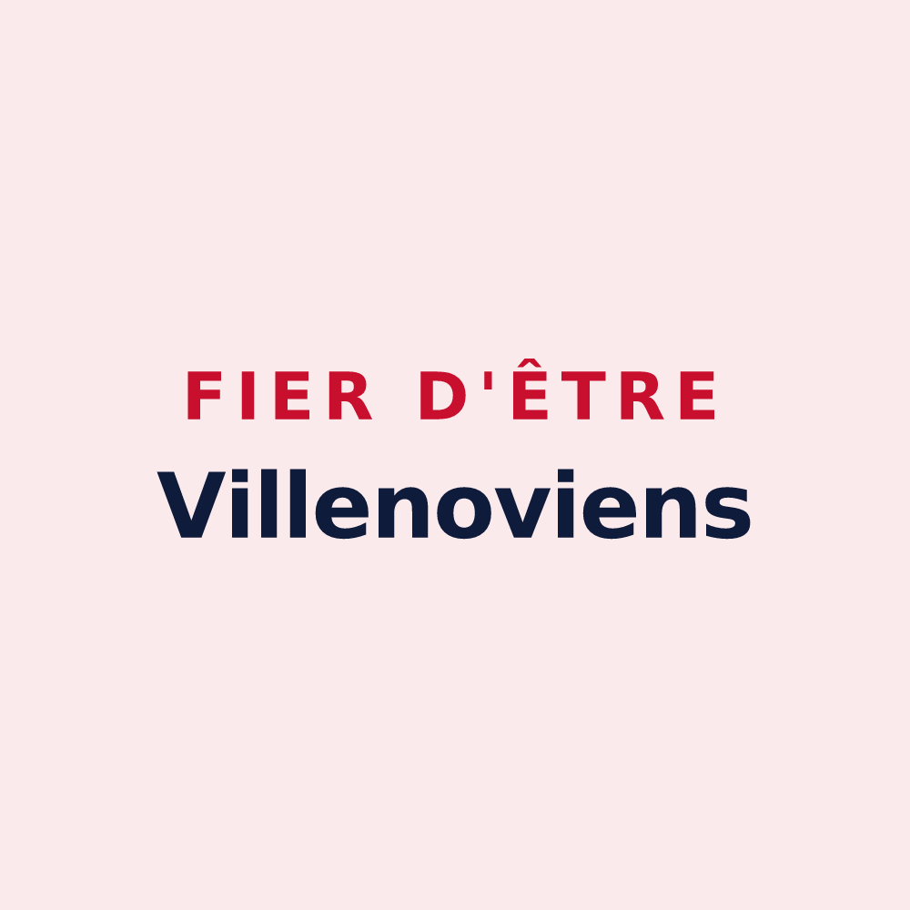 Magnet « Fier d'être Villenoviens » — design pour Villeneuve-la-Comptal