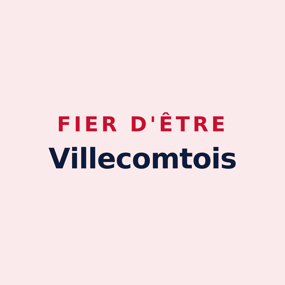 Magnet « Fier d'être Villecomtois » — design pour Villeneuve-le-Comte