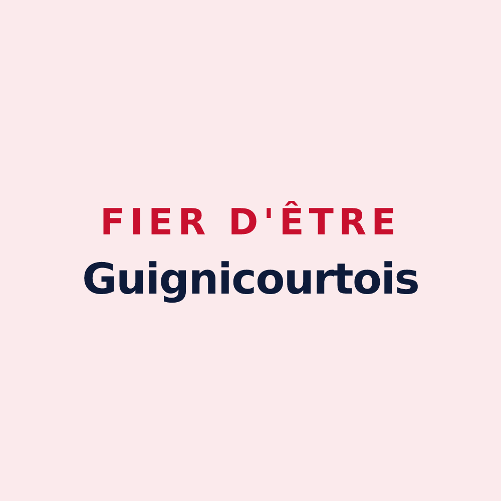 Magnet « Fier d'être Guignicourtois » — design pour Villeneuve-sur-Aisne