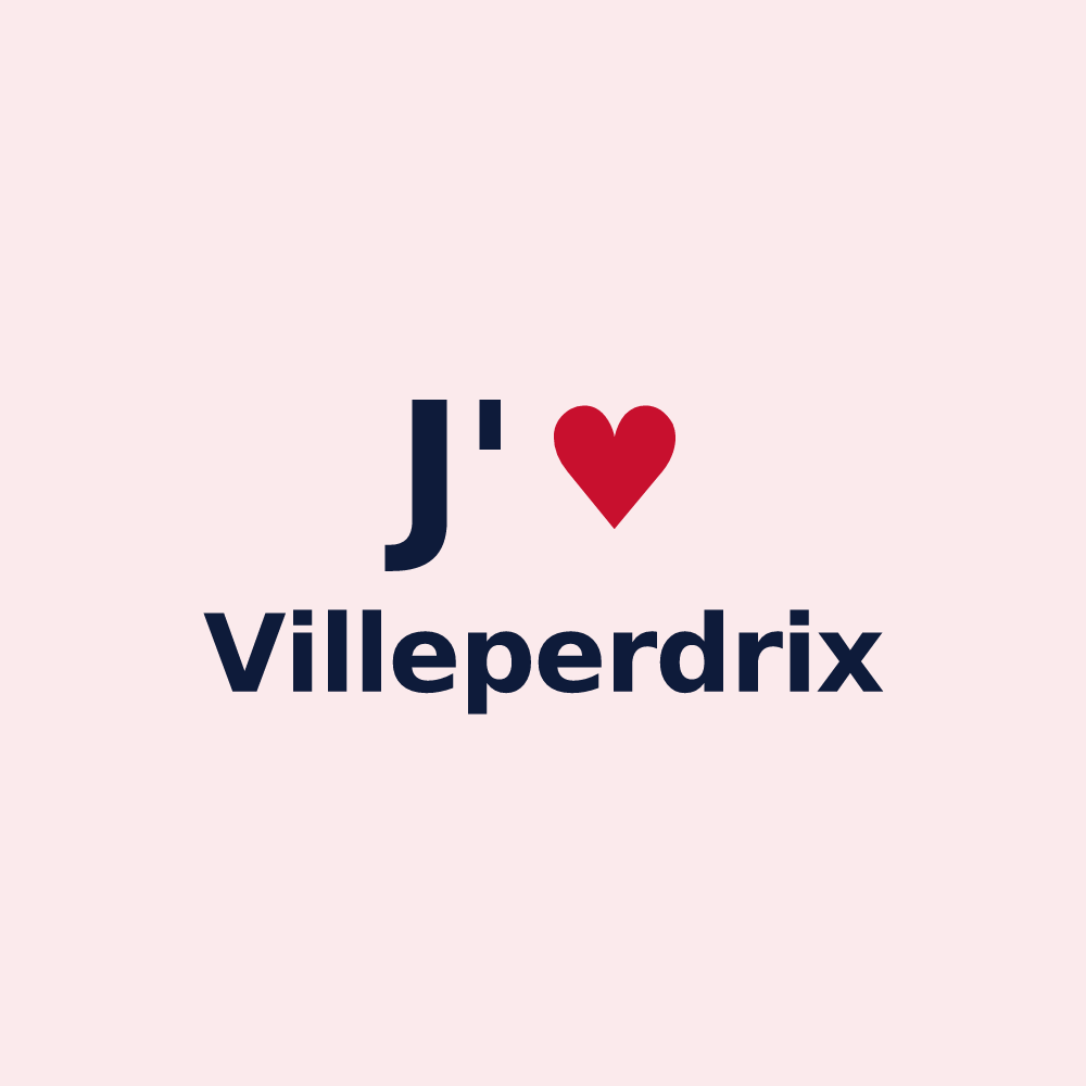 Magnet personnalisé Villeperdrix — design J'aime Villeperdrix