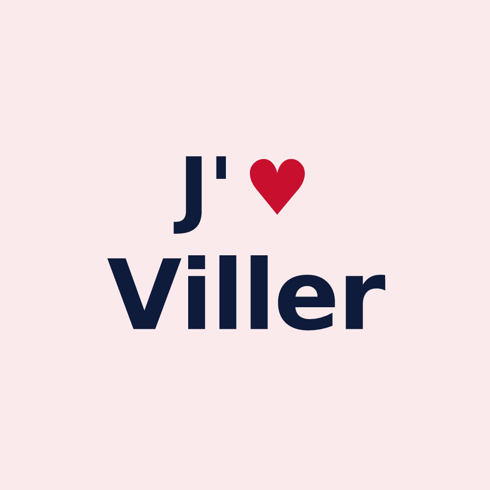 Magnet personnalisé Viller — design J'aime Viller