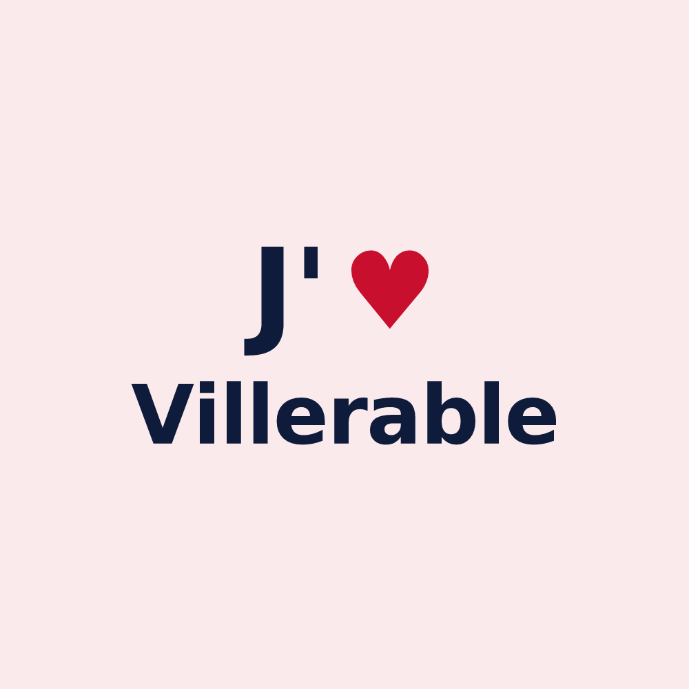 Magnet personnalisé Villerable — design J'aime Villerable