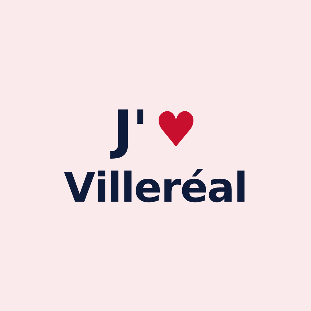 Magnet personnalisé Villeréal — design J'aime Villeréal