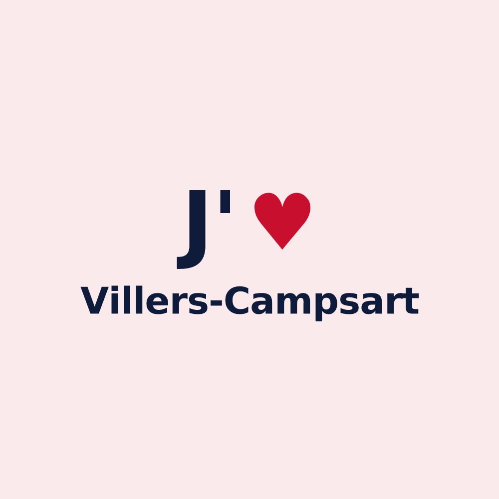 Magnet personnalisé Villers-Campsart — design J'aime Villers-Campsart