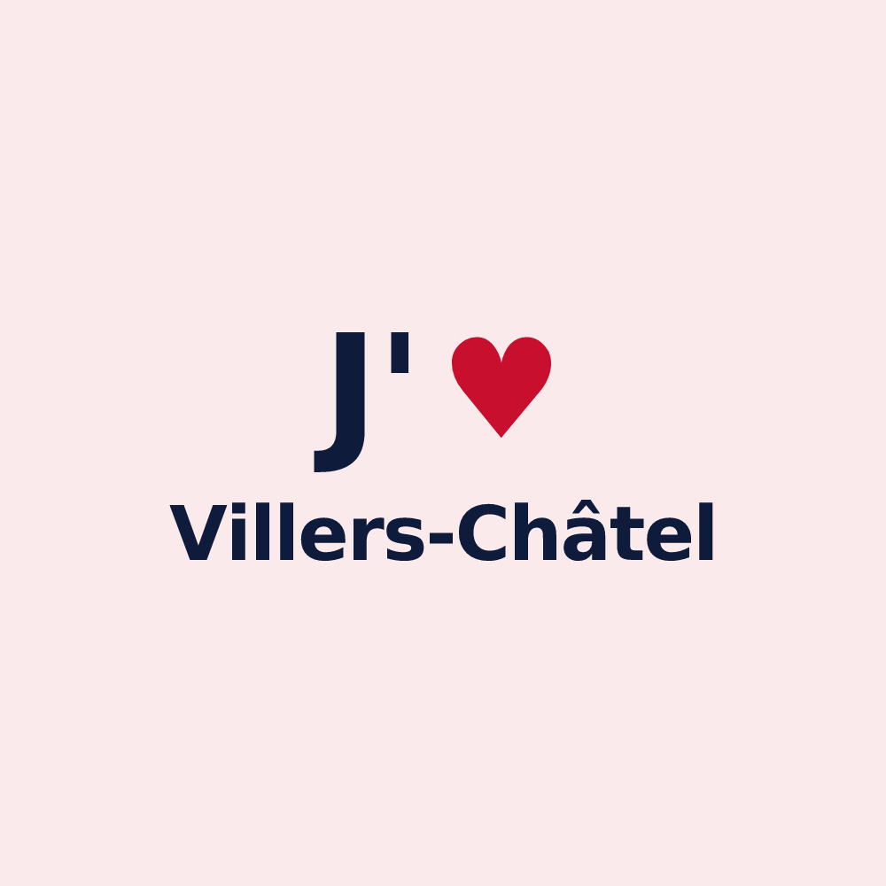 Magnet personnalisé Villers-Châtel — design J'aime Villers-Châtel