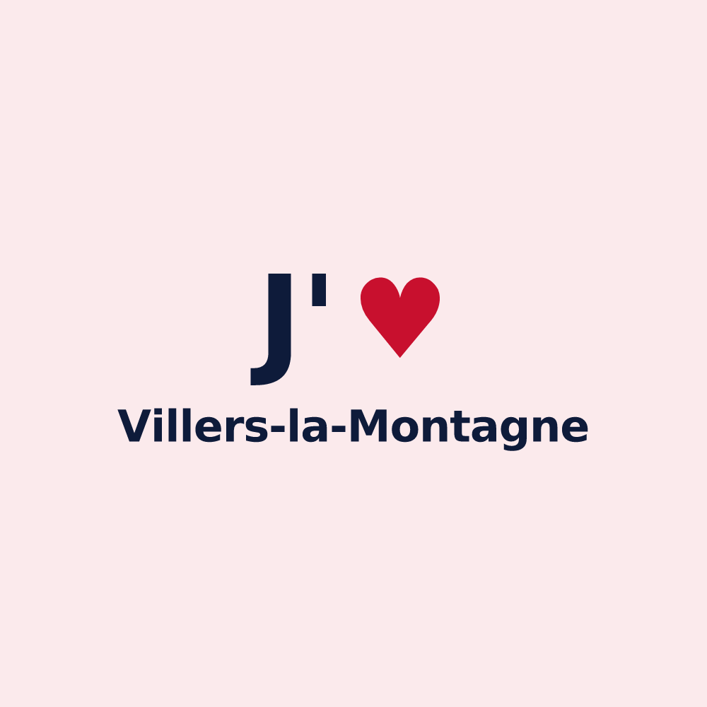 Magnet personnalisé Villers-la-Montagne — design J'aime Villers-la-Montagne
