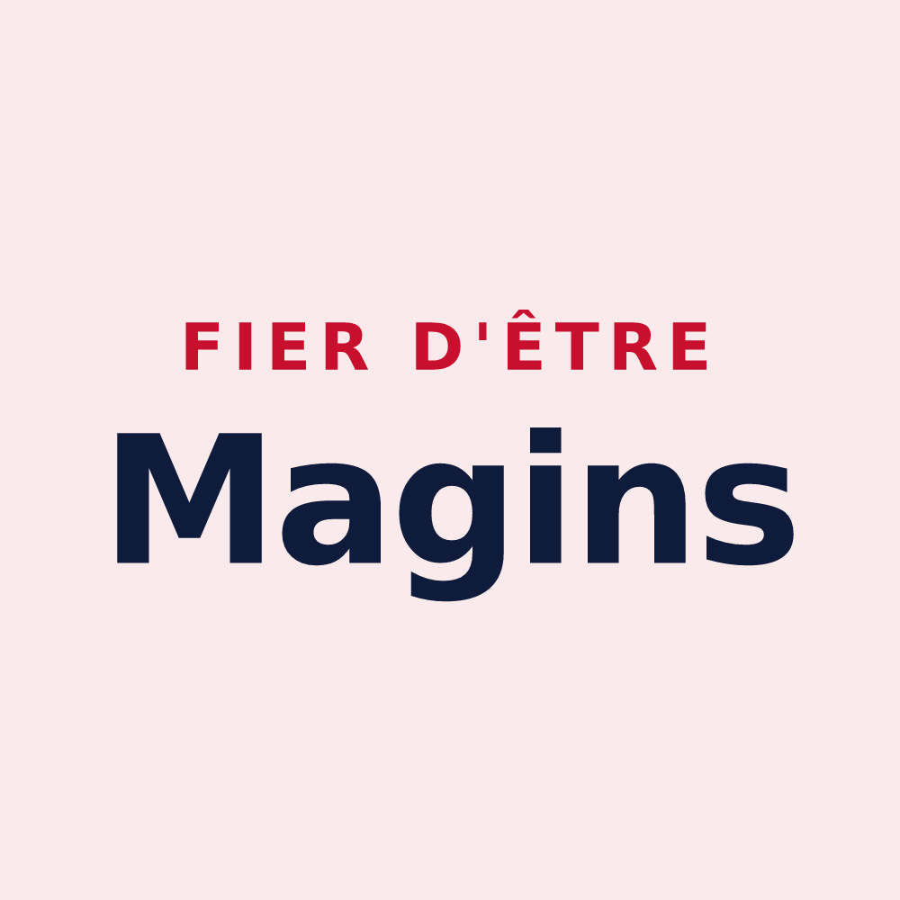Magnet « Fier d'être Magins » — design pour Villers-la-Montagne