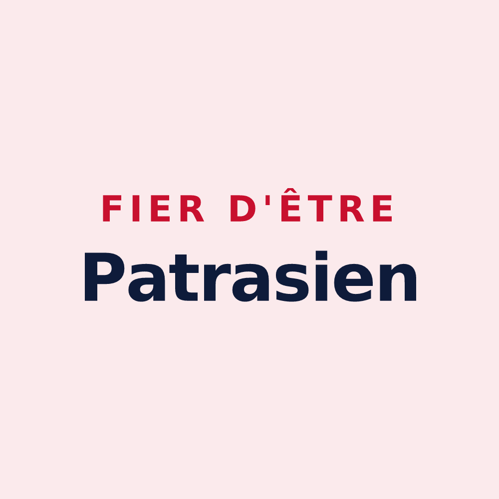 Magnet « Fier d'être Patrasien » — design pour Villers-Patras