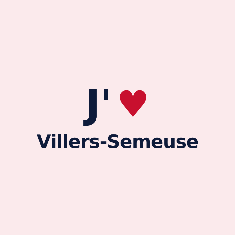 Magnet personnalisé Villers-Semeuse — design J'aime Villers-Semeuse