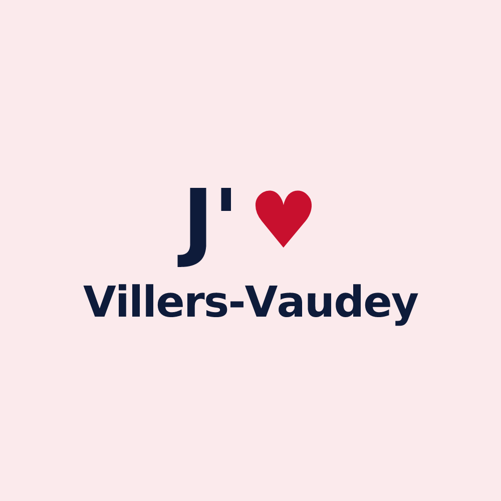 Magnet personnalisé Villers-Vaudey — design J'aime Villers-Vaudey