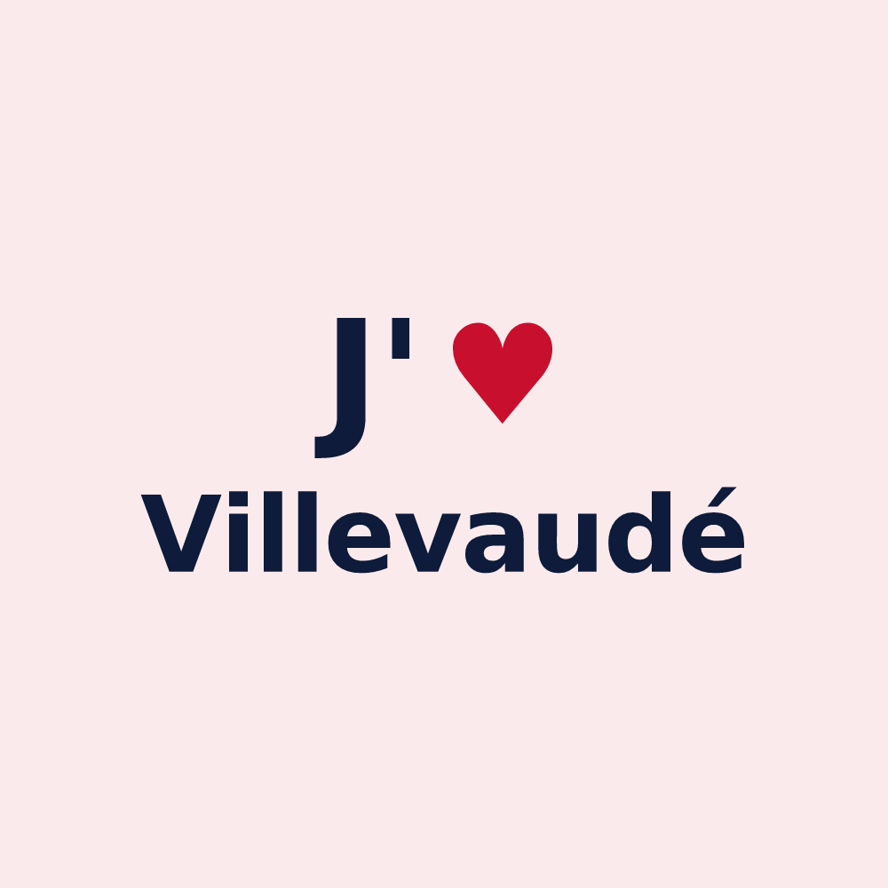 Magnet personnalisé Villevaudé — design J'aime Villevaudé