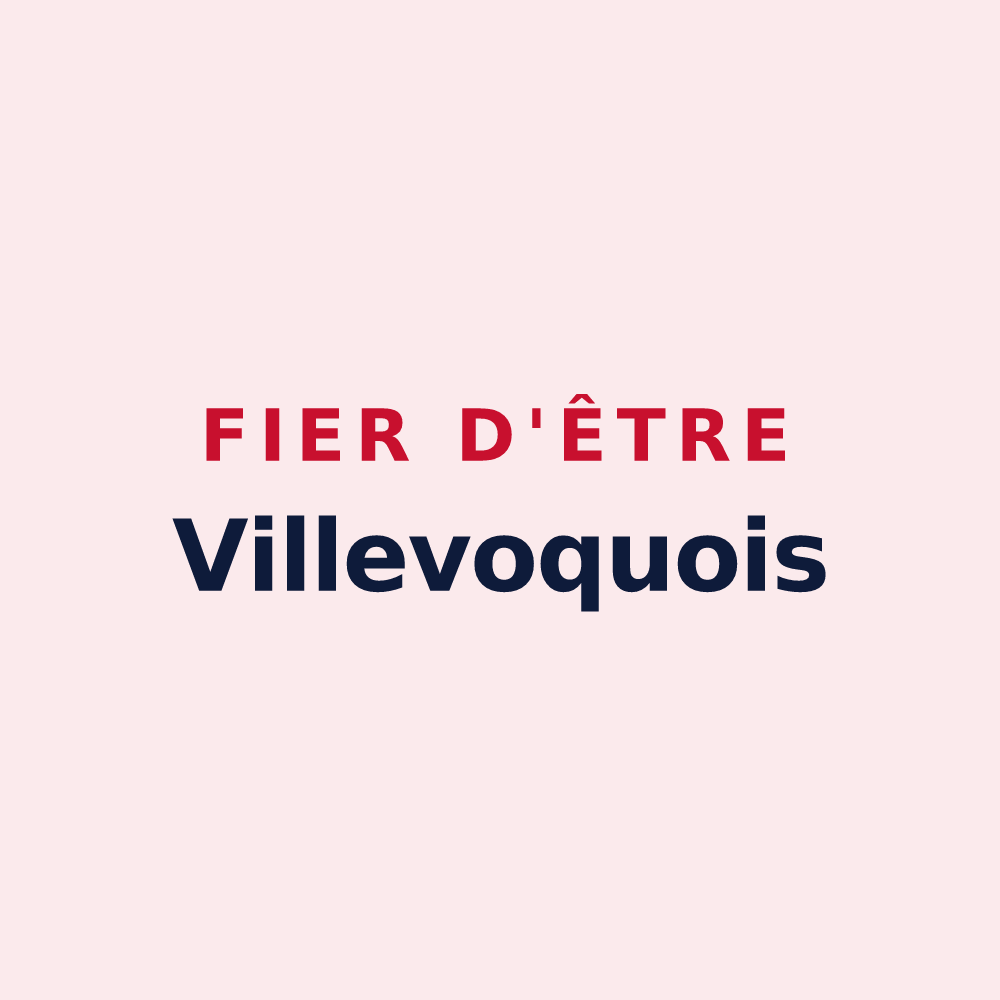 Magnet « Fier d'être Villevoquois » — design pour Villevoques