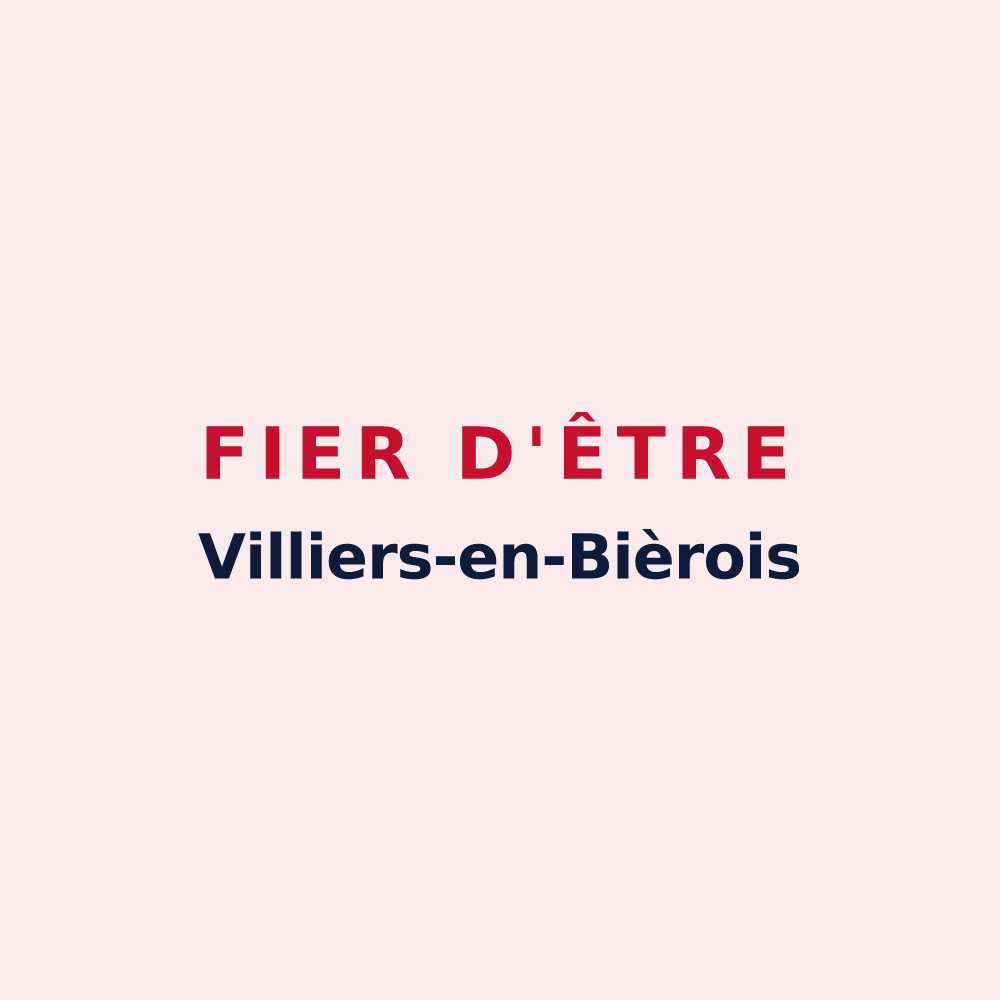 Magnet « Fier d'être Villiers-en-Bièrois » — design pour Villiers-en-Bière