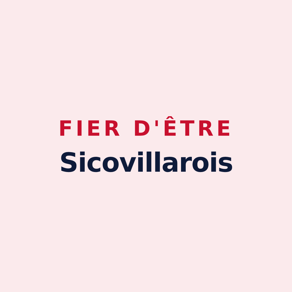 Magnet « Fier d'être Sicovillarois » — design pour Villiers-le-Sec