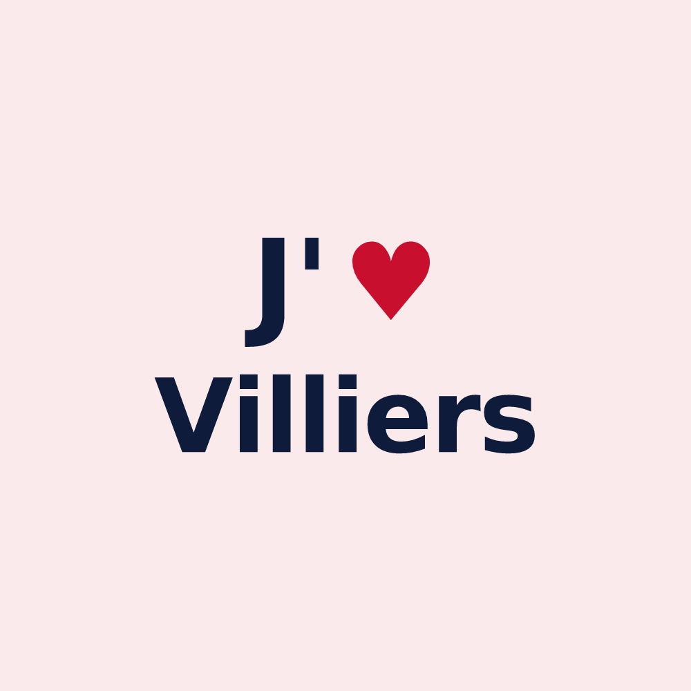 Magnet personnalisé Villiers — design J'aime Villiers