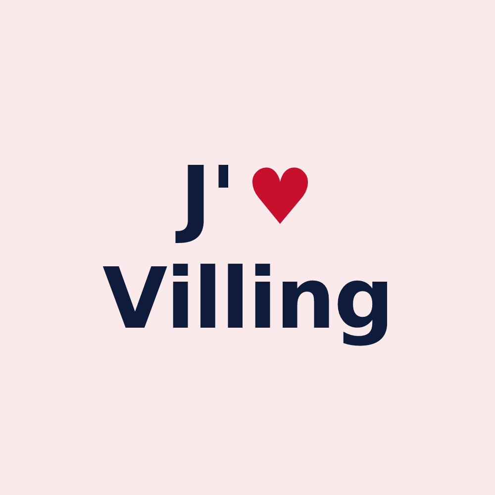 Magnet personnalisé Villing — design J'aime Villing