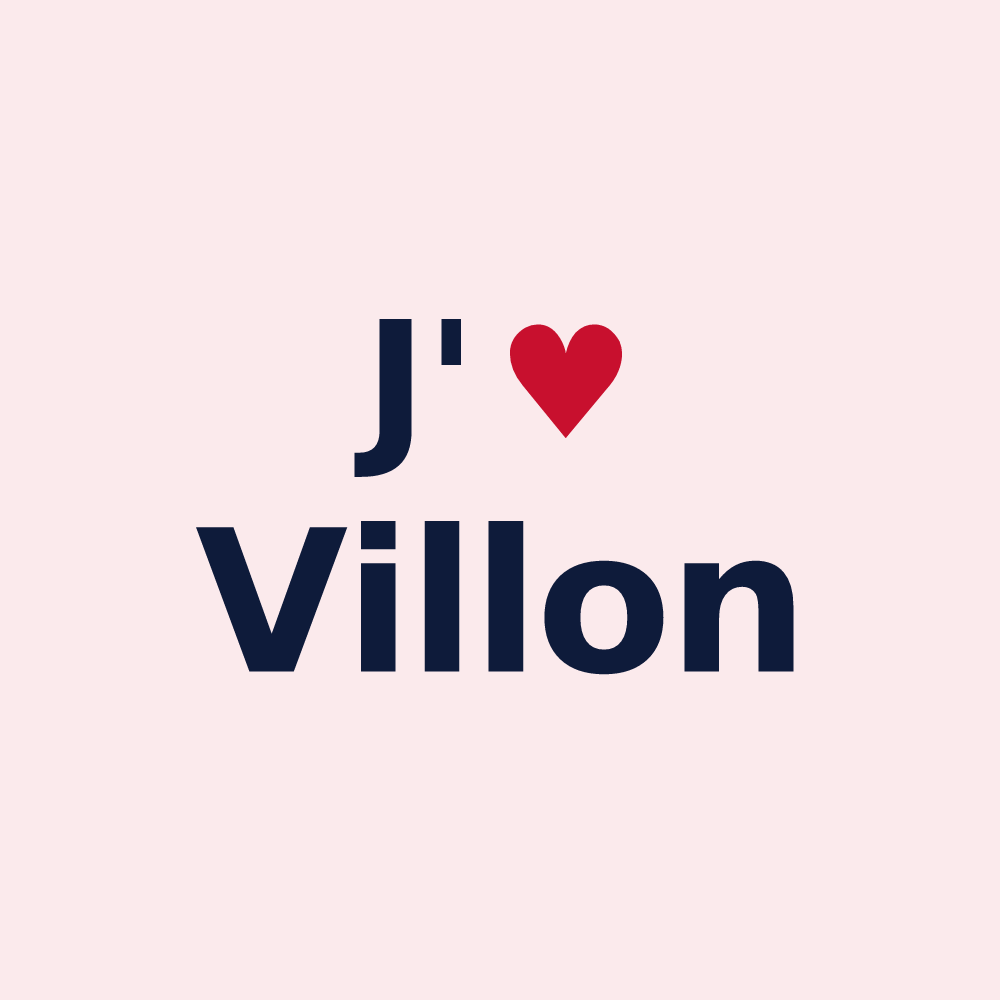 Magnet personnalisé Villon — design J'aime Villon